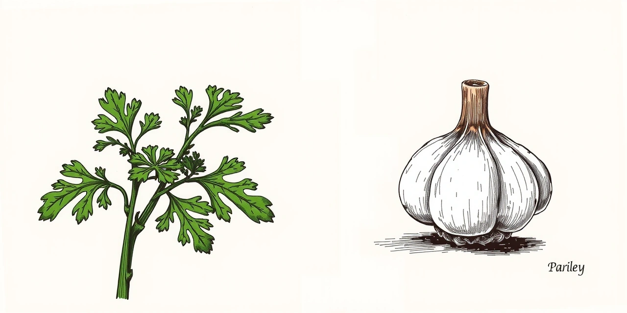 Botaniczna ilustracja składników